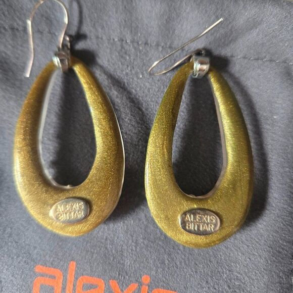 ALEXIS BITTAR Lucite earrings with crystals - Picture 2 of 2